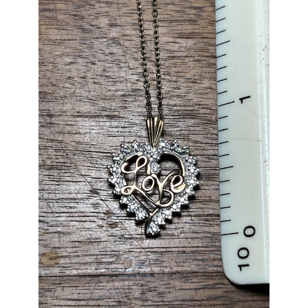 Vtg Prime Art And Jewel Gold Plated Sterling 925 Silver Heart Love And Cz Accent - Picture 5 of 6